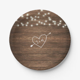 Luces de Cuerda Rústicas de Campo para Boda Platos