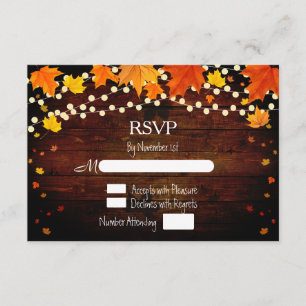 Luces de Cuerda Rústicas de Otoño y Hojas RSVP