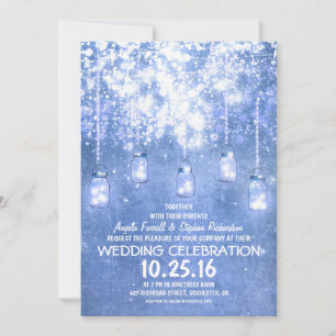 Luces de cuerdas brillantes invitaciones a la boda