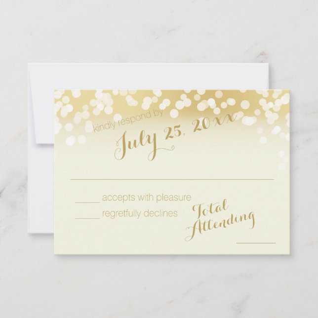 Luces de espuma de marfil y oro RSVP (Anverso)