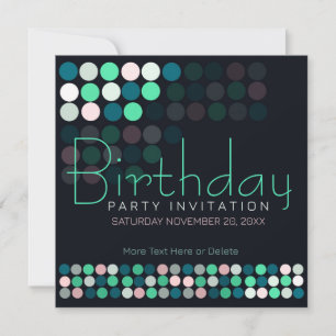 Luces de fiesta en casa Invitación de cumpleaños e