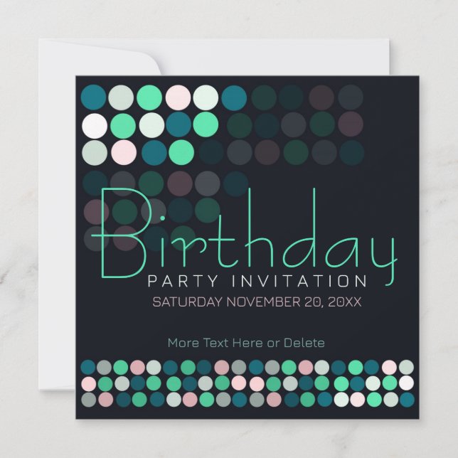 Luces de fiesta en casa Invitación de cumpleaños e (Anverso)