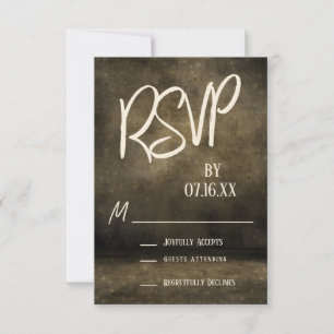 Luces de Grunge Industrial Tipografía Casual RSVP