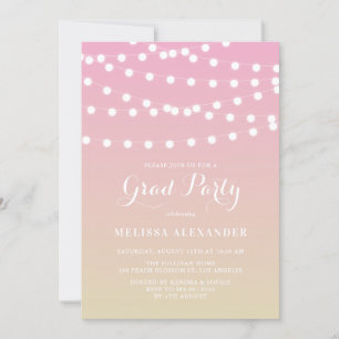 Luces de hadas blancas   Invitación a graduación d