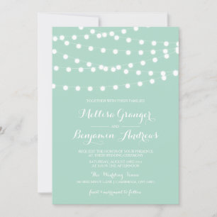 Luces de hadas blancas   Invitación a la boda de l