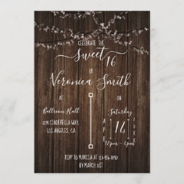 Luces de hadas y madera dulce 16 Invitación