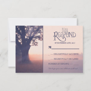 Luces de jardín árbol boda rústica RSVP