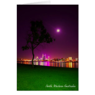 Luces de la ciudad de Perth desde el sur de Perth