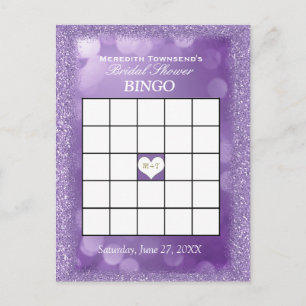 Luces de la lavanda de la tarjeta el   del bingo