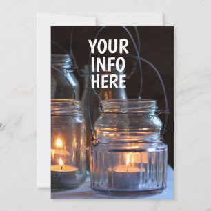 LUCES DE LA LUZ DE LAS VELAS EN INVITACIONES DE BO