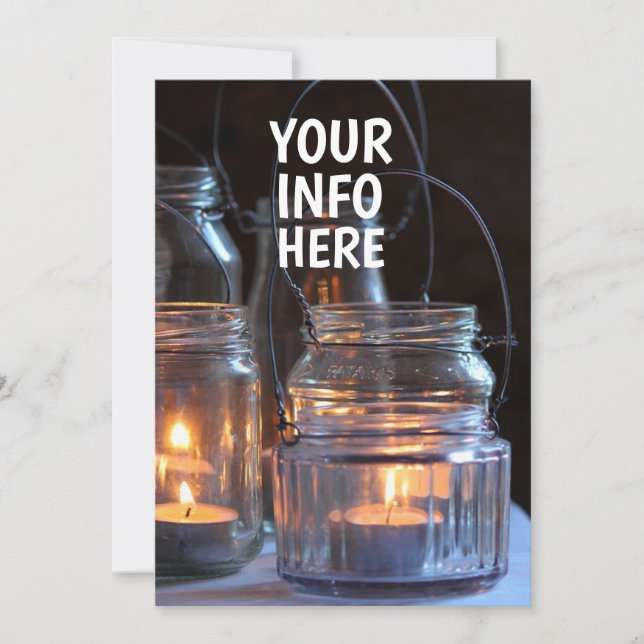 LUCES DE LA LUZ DE LAS VELAS EN INVITACIONES DE BO (Anverso)