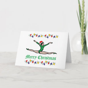 Luces de las Felices Navidad del gimnasta