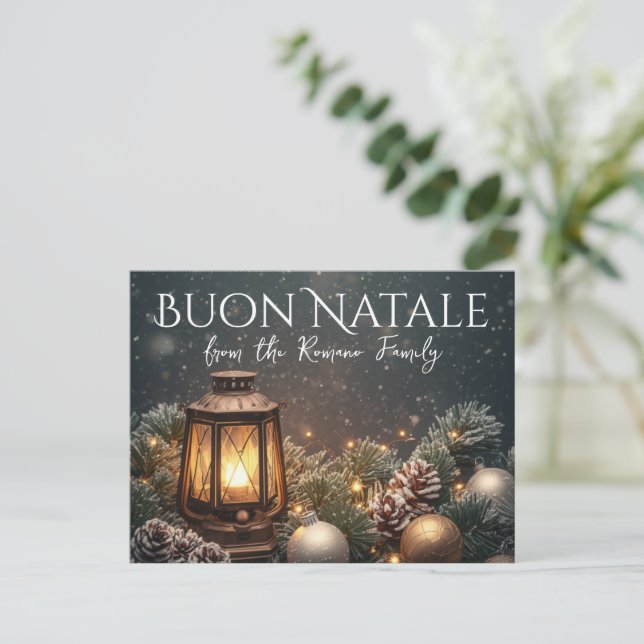 Luces de Linterna Buon Natale Navidad Italiana (Anverso de pie)