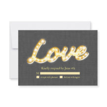 Luces de Marquee RSVP Gray Burlap