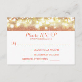 luces de melocotón y cuerdas de oro purpurina RSVP