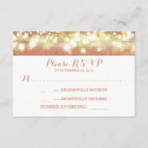 luces de melocotón y cuerdas de oro purpurina RSVP