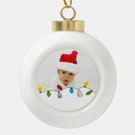 Luces de navidad, adornos de fotos de las luces de