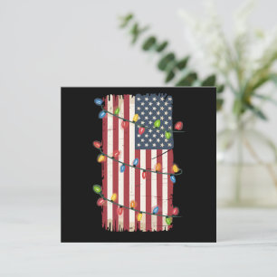 Luces de Navidad Bandera de EE. UU. Patriótico Vet