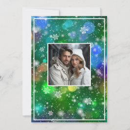 Luces de Navidad Bokeh Copos de Nieve Foto
