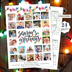 Luces de Navidad Collage de 24 Fotos Calendario 20