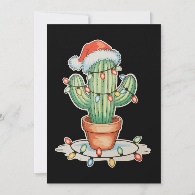Luces de Navidad de Cactus Navidades Divertidas Fa (Anverso)