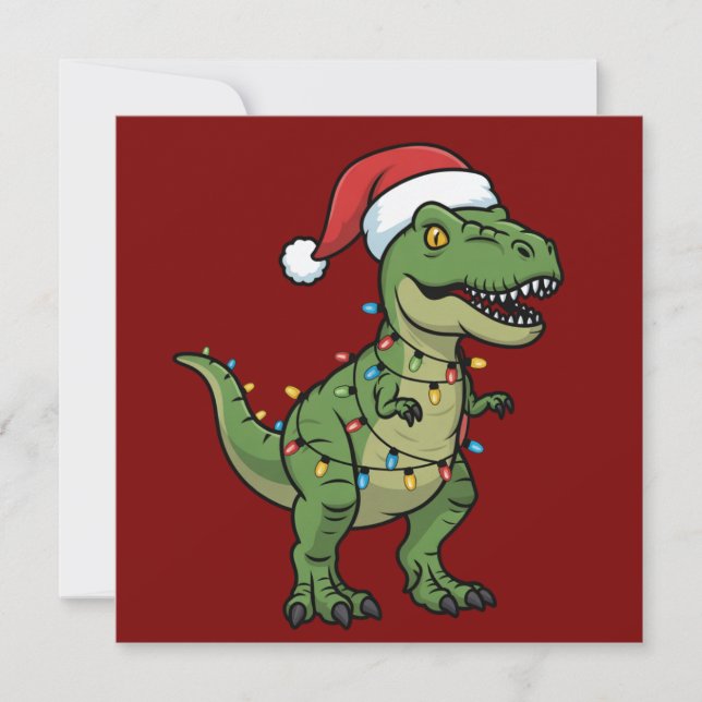 Luces de Navidad de Dinosaurio Espíritu Navideño F (Anverso)