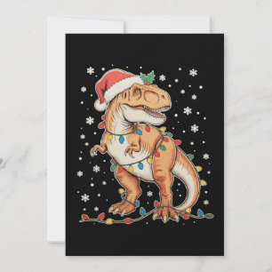 Luces de Navidad de Dinosaurio T Rex Dino Navideña