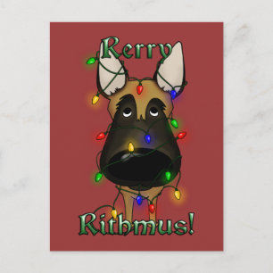 Luces de navidad de Malinois del belga