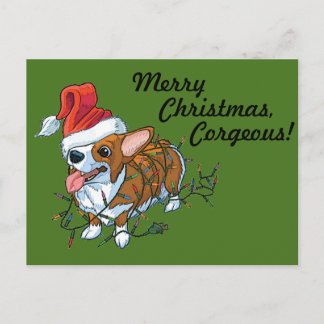 Luces de Navidad del navidad del perrito del Corgi