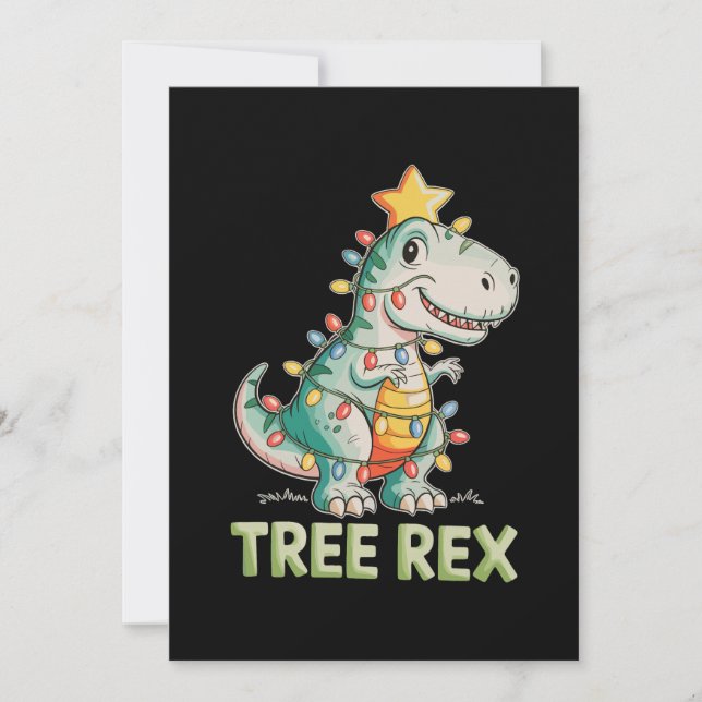 Luces de Navidad Dinosaurio T Rex Tree Rex Navidad (Anverso)