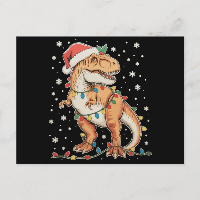 Luces de Navidad Dinosaurio T Rex Xmas Dino Festa (Anverso)