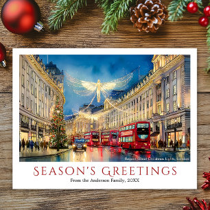 Luces de Navidad en Regent Street Londres acuarela