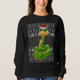 Luces de Navidad estilo suéter feo Santa Serpiente