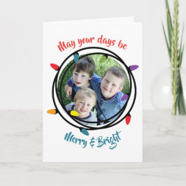 Luces de navidad felices y brillantes