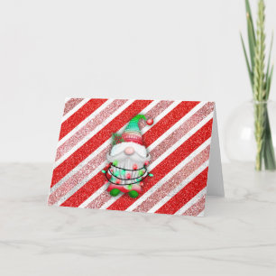 Luces de Navidad Gnome en bastón de caramelo con b