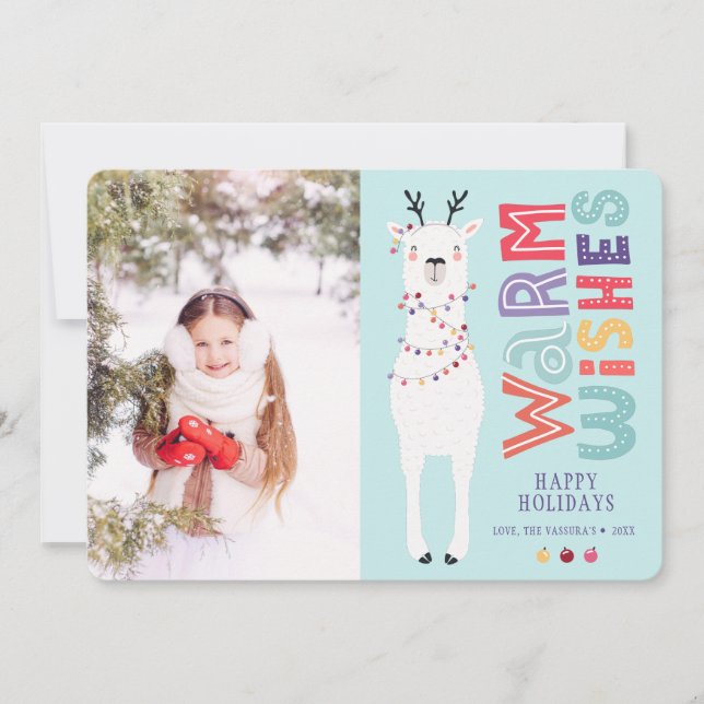 Luces de Navidad modernas y adorables con llama en (Anverso)