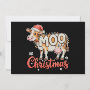 Luces de Navidad MOO Vaca Granjero Agricultura
