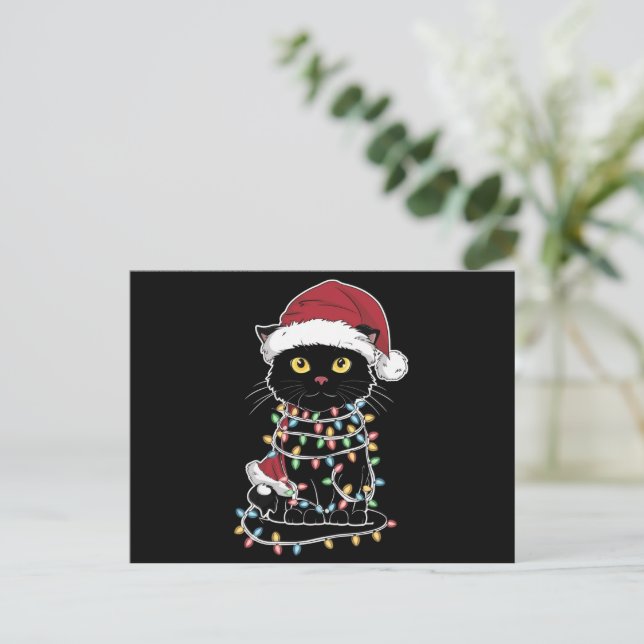 Luces de Navidad para Amantes de Gatos Divertidos (Anverso de pie)