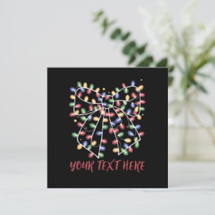 Luces de Navidad Personalizadas con Lazo Coquette