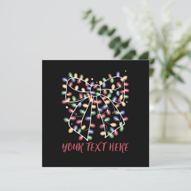 Luces de Navidad Personalizadas con Lazo Coquette  (Anverso de pie)