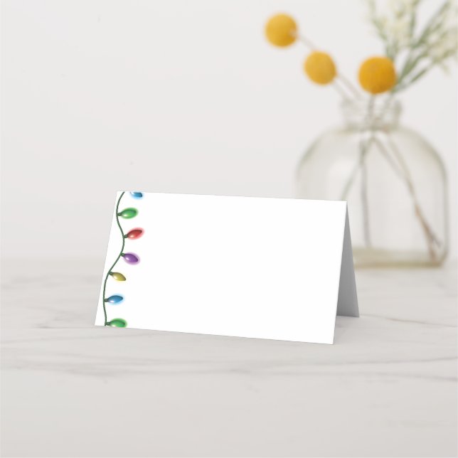 Luces de Navidades de tarjetas de lugar de nombres (Anverso)