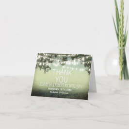 luces de noche cartas de agradecimiento rústicas