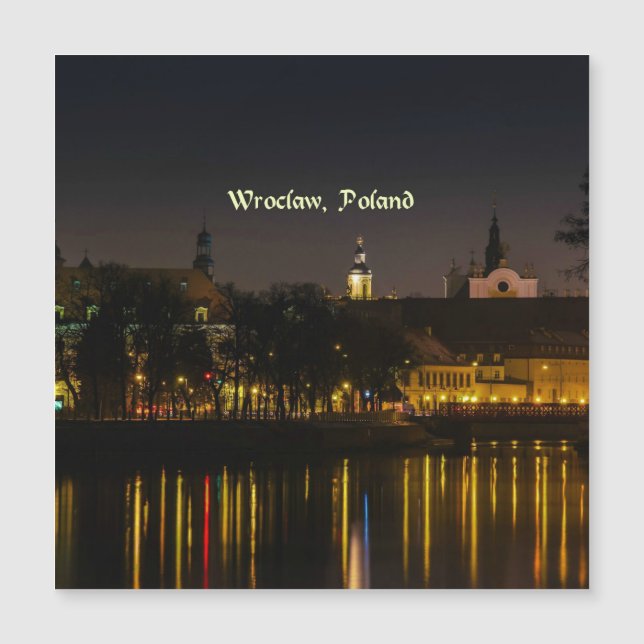 Luces de noche de Wroclaw, Polonia (Anverso)