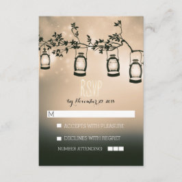 luces de noche rústicas - linternas tarjetas RSVP 