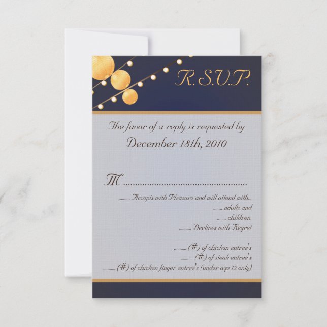 Luces de papel de linterna para tarjeta R.S.V.P. 3 (Anverso)