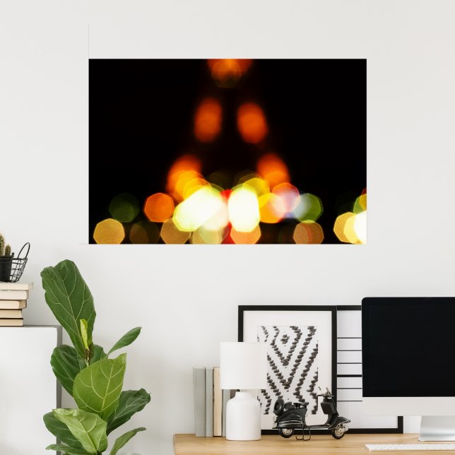Luces de París, cartel de arte de la Torre Eiffel (Oficina en casa)