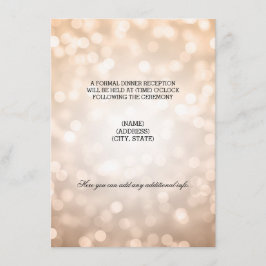 Luces de purpurina de cobre para recepción de boda