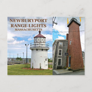 Luces de rango del puerto de Newburyport, postal m
