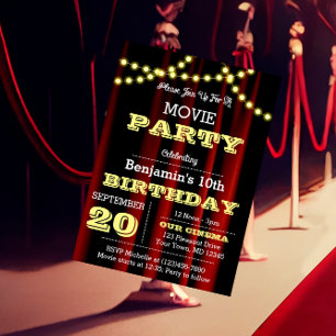 Luces de Teatro Amarillas Invitación para Todas la