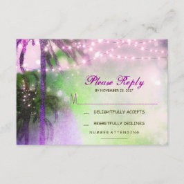 luces de trineo palmas playa boda tarjeta RSVP